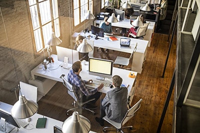 Startup office workers