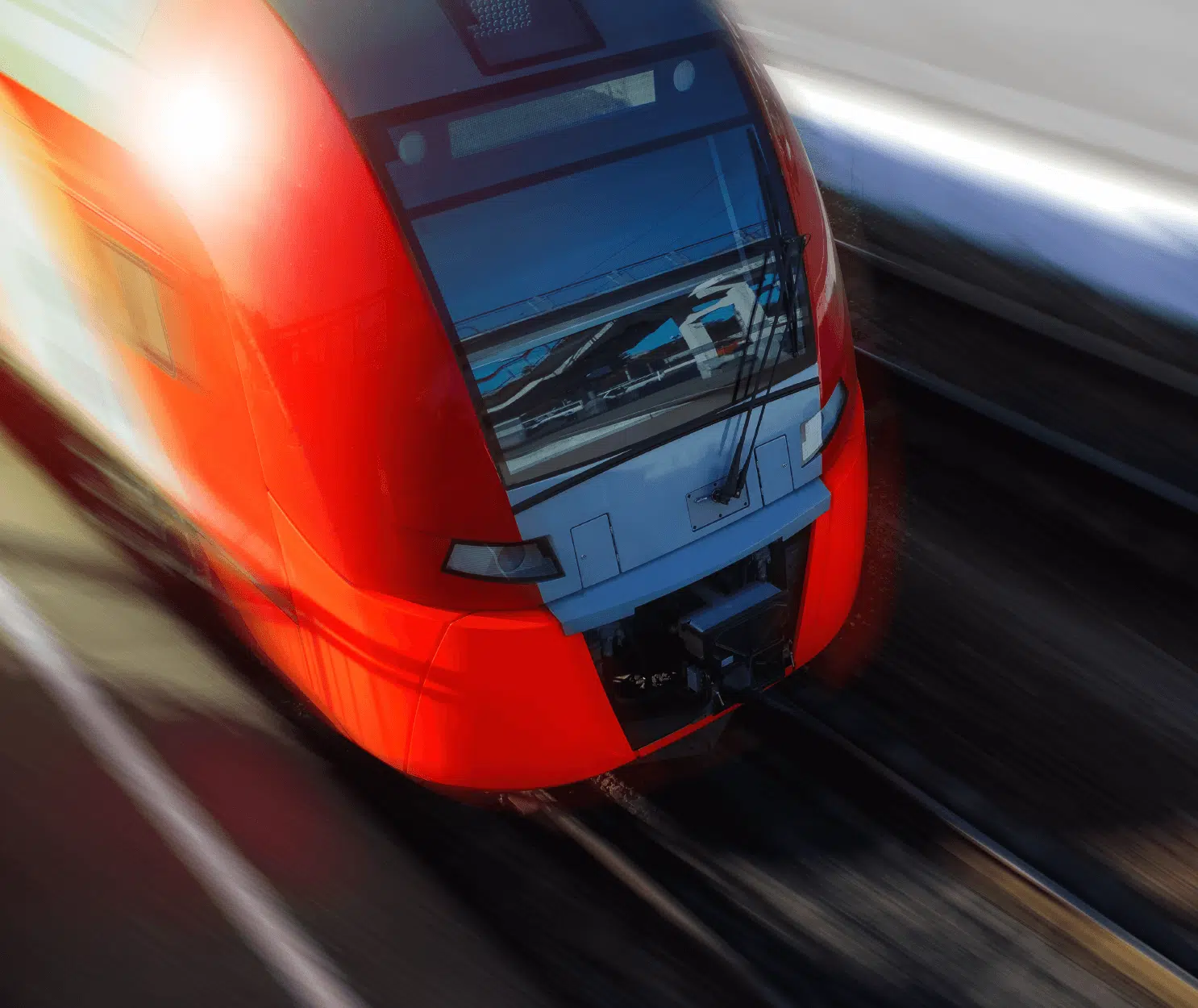 fast-moving train