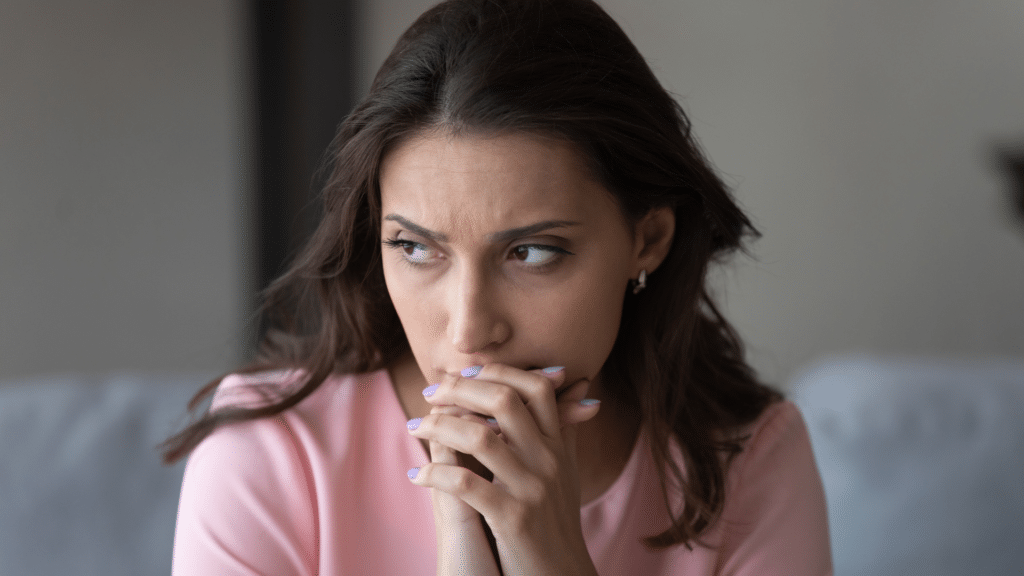 Woman worrying