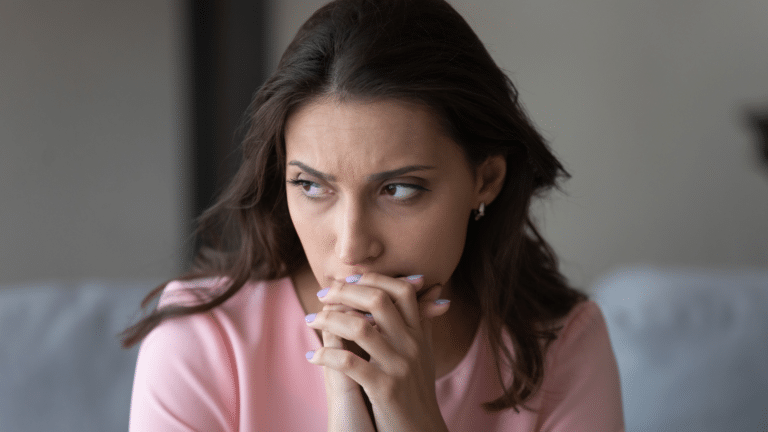 Woman worrying