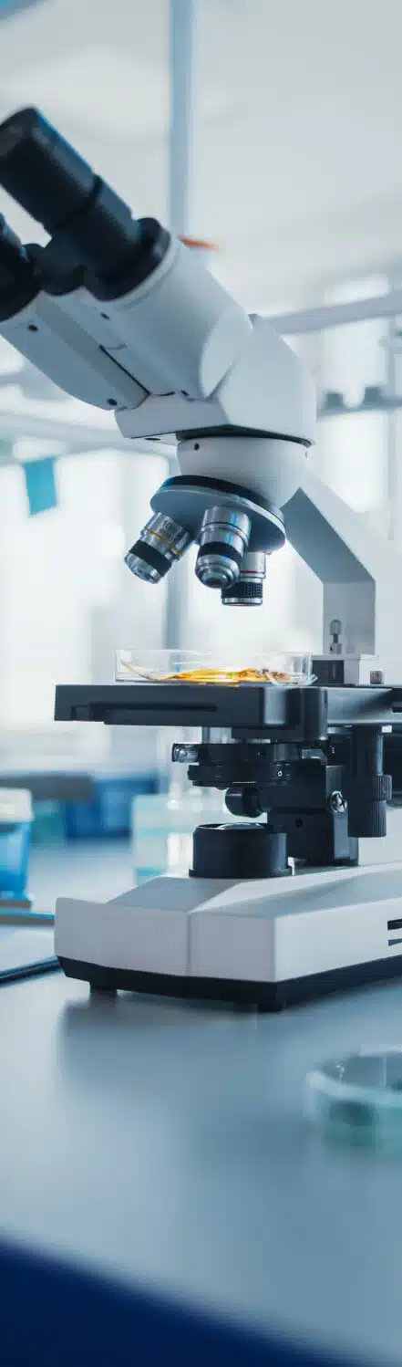 Microscope in a clinical research lab