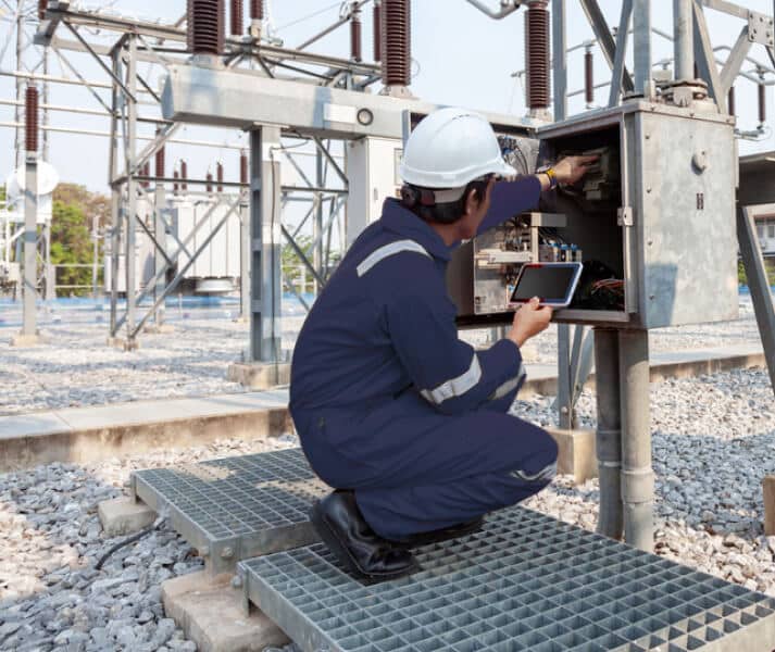 Image of a utility worker